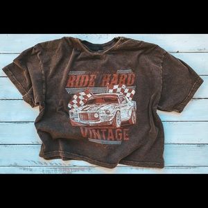 Ride Hard Vintage crop tee. So soft and stretchy. Brand new!